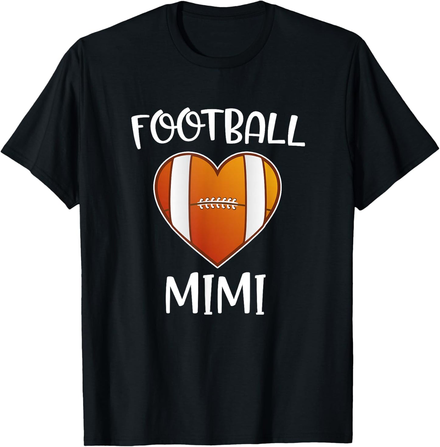 Football Mimi Cute Heart Football Gift Mimi Of A Player T-Shirt - T-Shirt | Black
