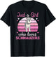 Just a girl who loves schnauzers Dogs For Girls T-Shirt - T-Shirt | Black