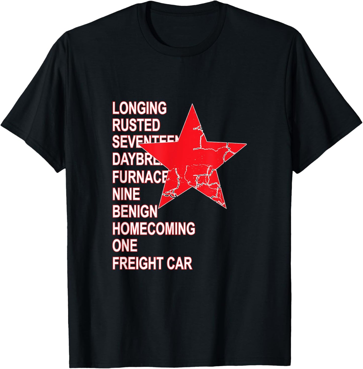 Red Soldier Star Trigger Words Hero T-Shirt - T-Shirt | Black