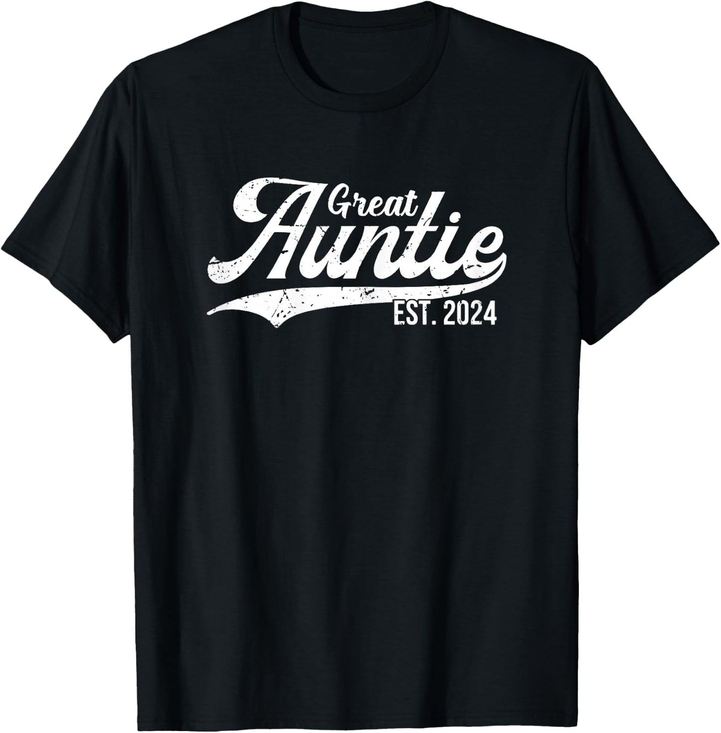 Great Auntie est 2024 Pregnancy announcement To be Promoted T-Shirt - T-Shirt | Black