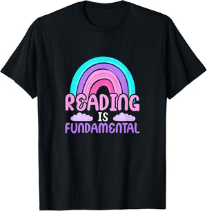 Reading Is Fundamental Book Reader Bookworm Librarian T-Shirt - T-Shirt | Black