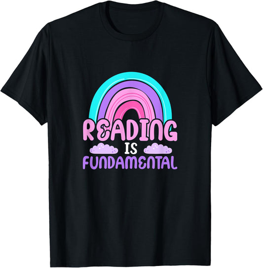 Reading Is Fundamental Book Reader Bookworm Librarian T-Shirt - T-Shirt | Black