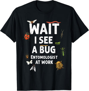 Kids Entomology Toddlers Wait I See A Bug Catchers Costume T-Shirt - T-Shirt | Black
