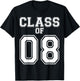 Class Of 2008 Custom Graduation Senior Personalized Grads T-Shirt - T-Shirt | Black