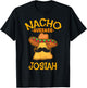 Nacho Average Josiah Personalized Name Funny Taco T-Shirt - T-Shirt | Black