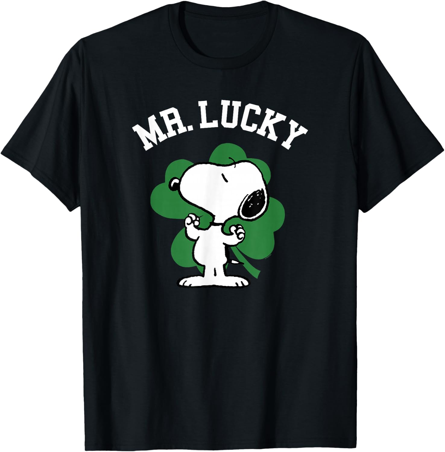 Peanuts St Patrick's Day Snoopy Mr. Lucky T-Shirt - T-Shirt | Black
