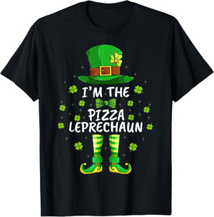 Family Matching I'm The Pizza Leprechaun St Patrick's Day T-Shirt - T-Shirt | Black