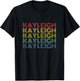 Kayleigh Name Retro Rainbow Typography T-Shirt - T-Shirt | Black