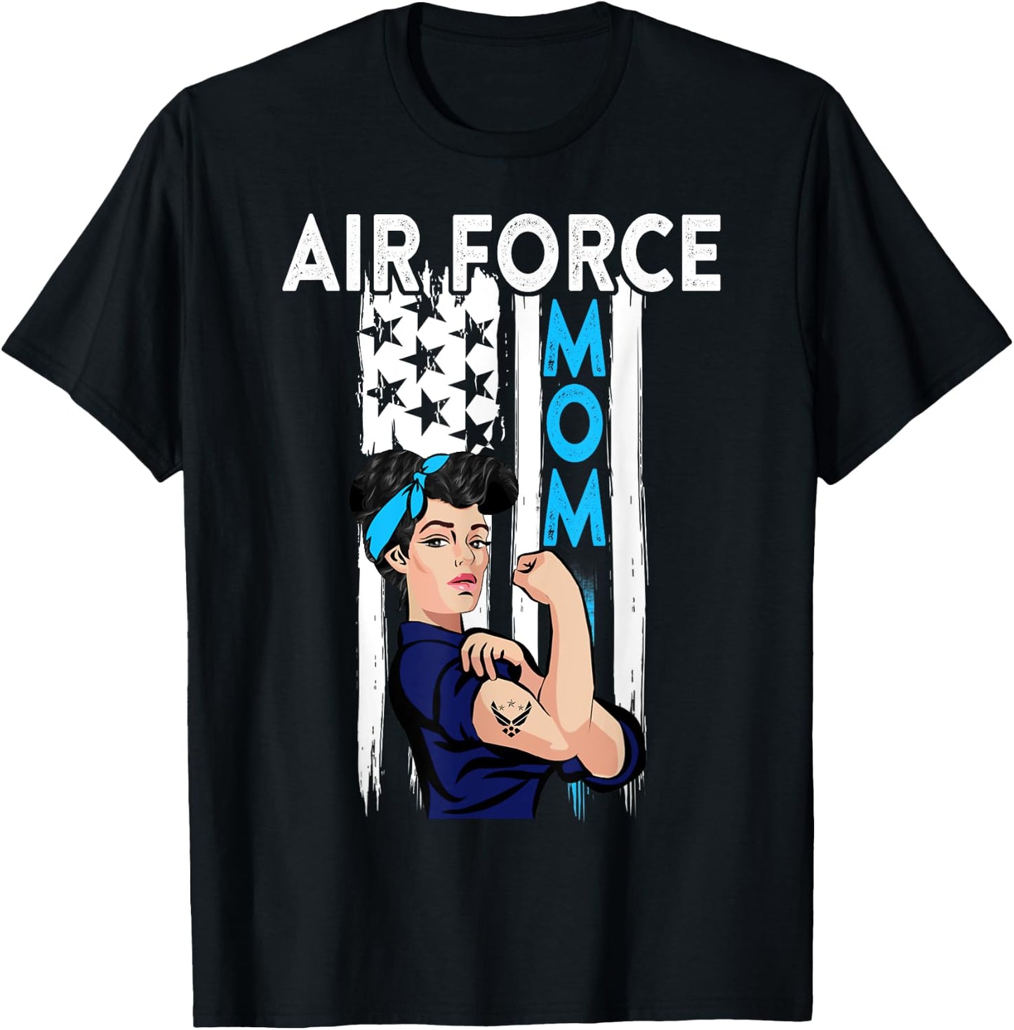 NEW Air Force Mom Costume Gift Proud Air Force Mom T-Shirt - T-Shirt | Black