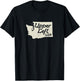 Upper Left USA T Shirt PNW Pacific Northwest T-Shirt - T-Shirt | Black