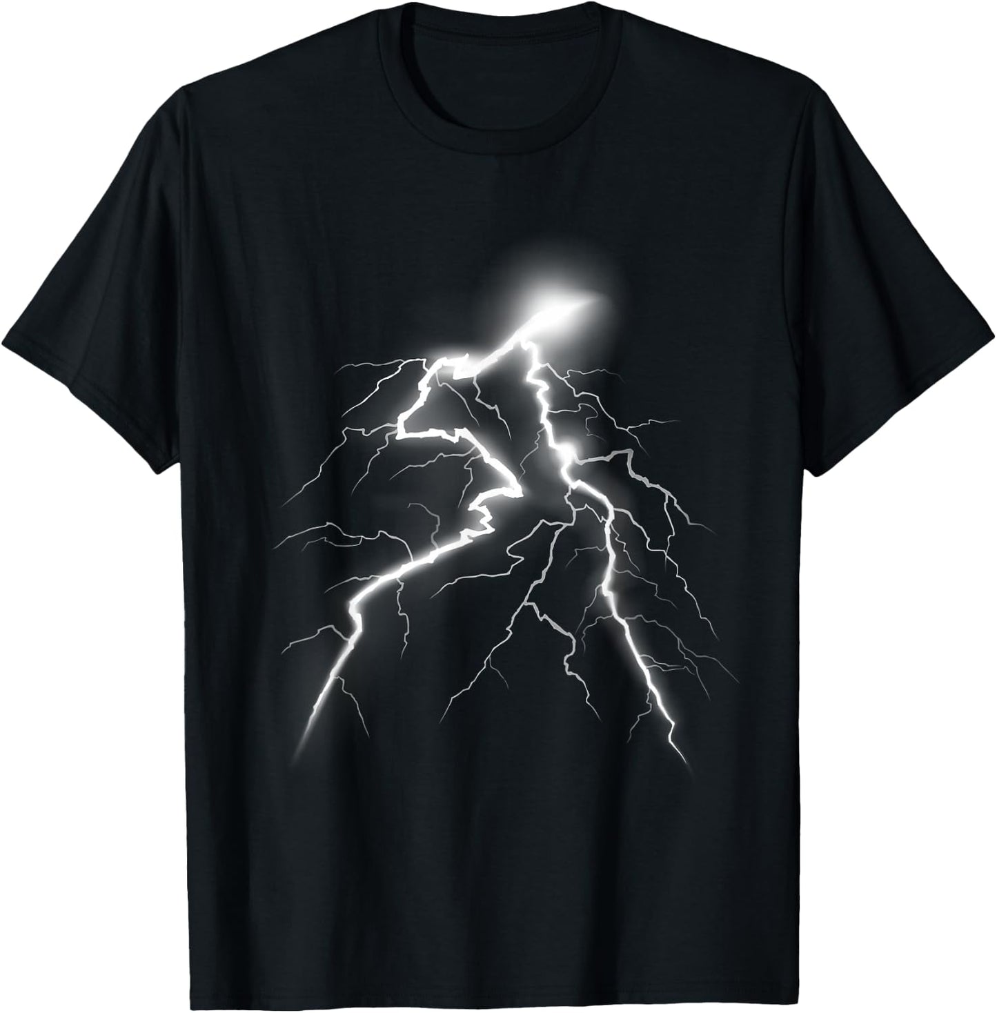 Lightning Shirt with a Lightning Bolt Shirt Graphic Design T-Shirt - T-Shirt | Black