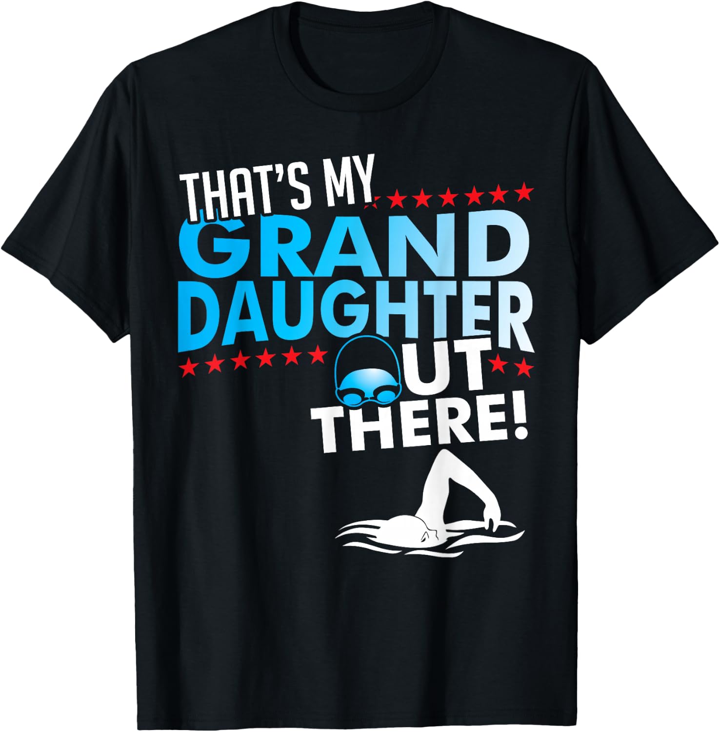 My Granddaughter - Swimmer Grandpa & Grandma Shirt Swimming T-Shirt - T-Shirt | Black