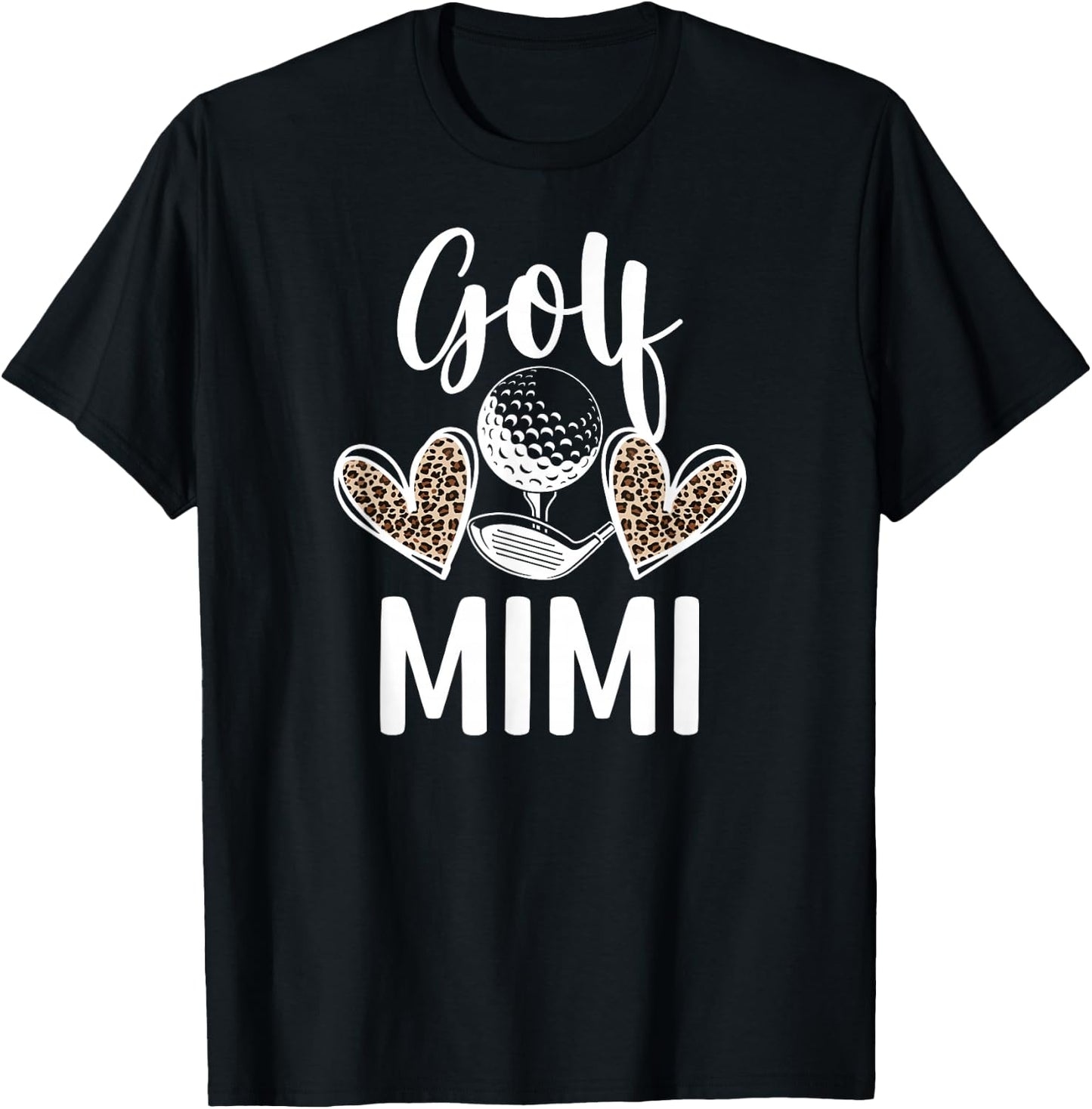 Golf Mimi Of A Golf Player Mimi Hearts Golfer Mimi T-Shirt - T-Shirt | Black