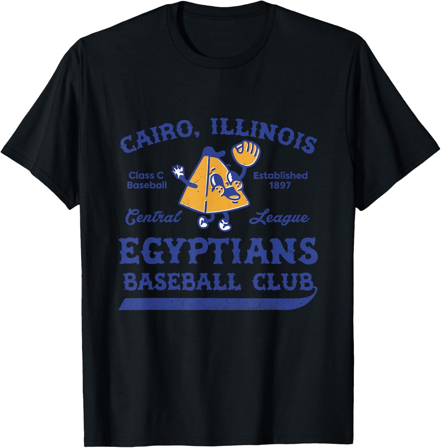 Cairo Egyptians Illinois Vintage Defunct Baseball T-Shirt - T-Shirt | Black