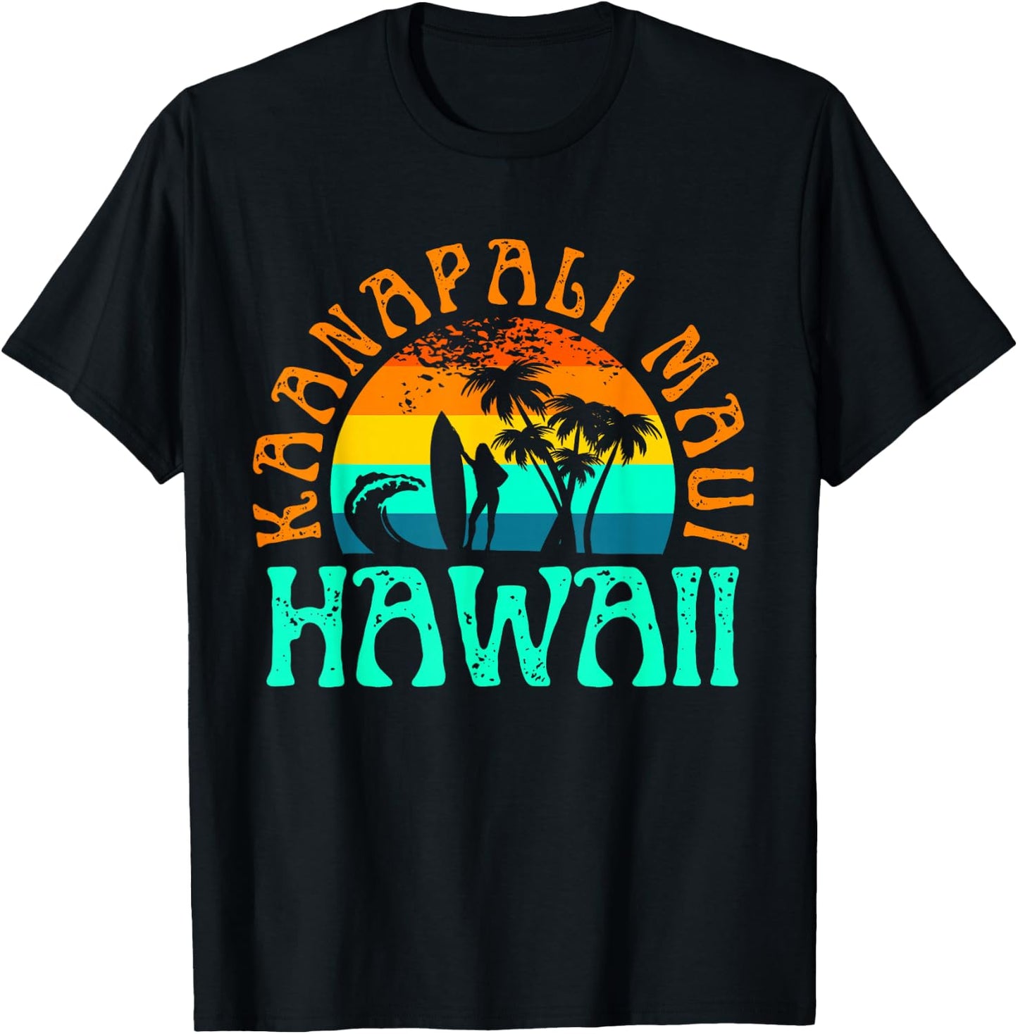 Kaanapali Maui Hawaii T-Shirt - T-Shirt | Black