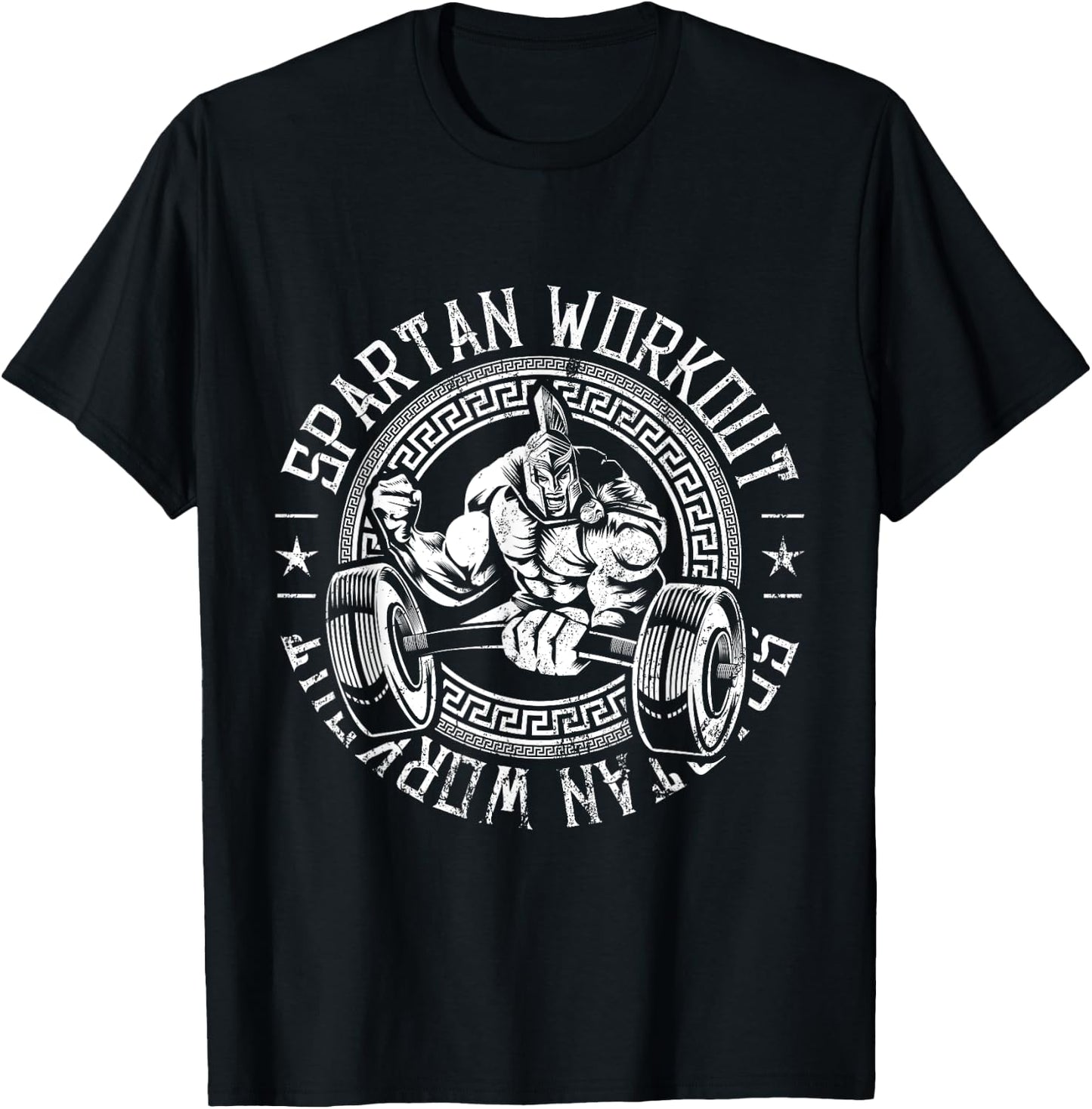 Spartan Workout Gladiator Gym Power Lifting Workout T-Shirt - T-Shirt | Black