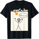 Stick Man Silly Stuff Black Short Sleeve - Stick Figure Under A Tack T-Shirt - T-Shirt | Black
