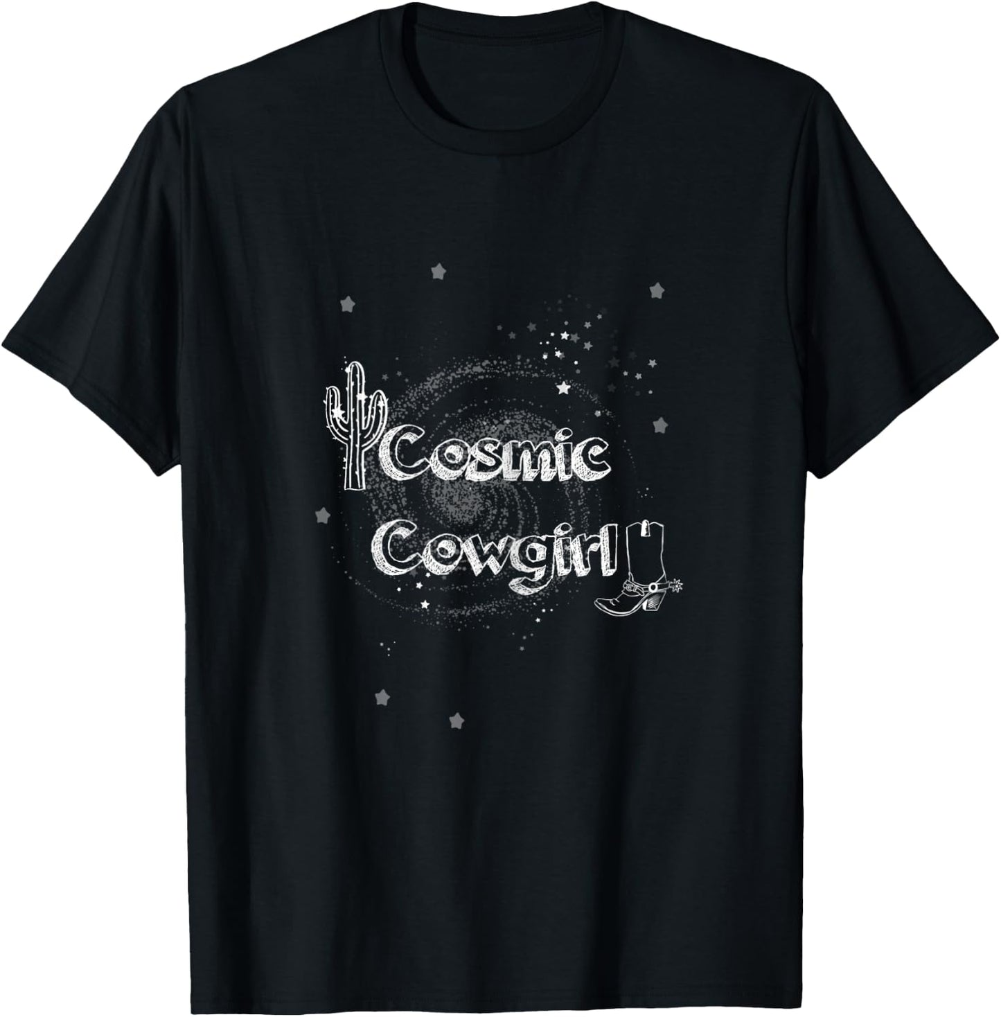 Cowgirl, space, desert, cosmic cowgirl, galaxy T-Shirt - T-Shirt | Black