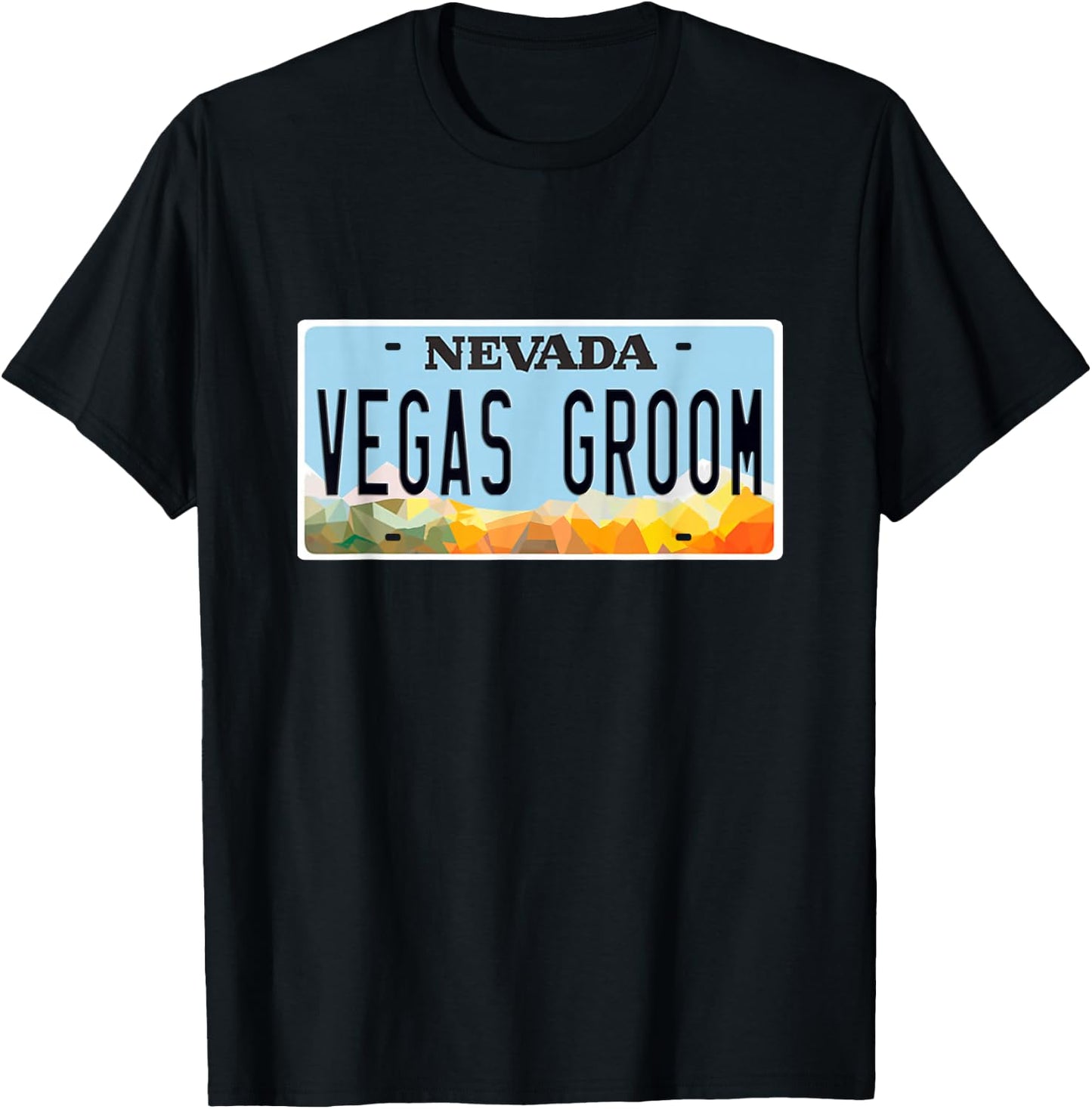 Las Vegas Groom Bride Match Wedding Bachelorette Honeymoon T-Shirt - T-Shirt | Black
