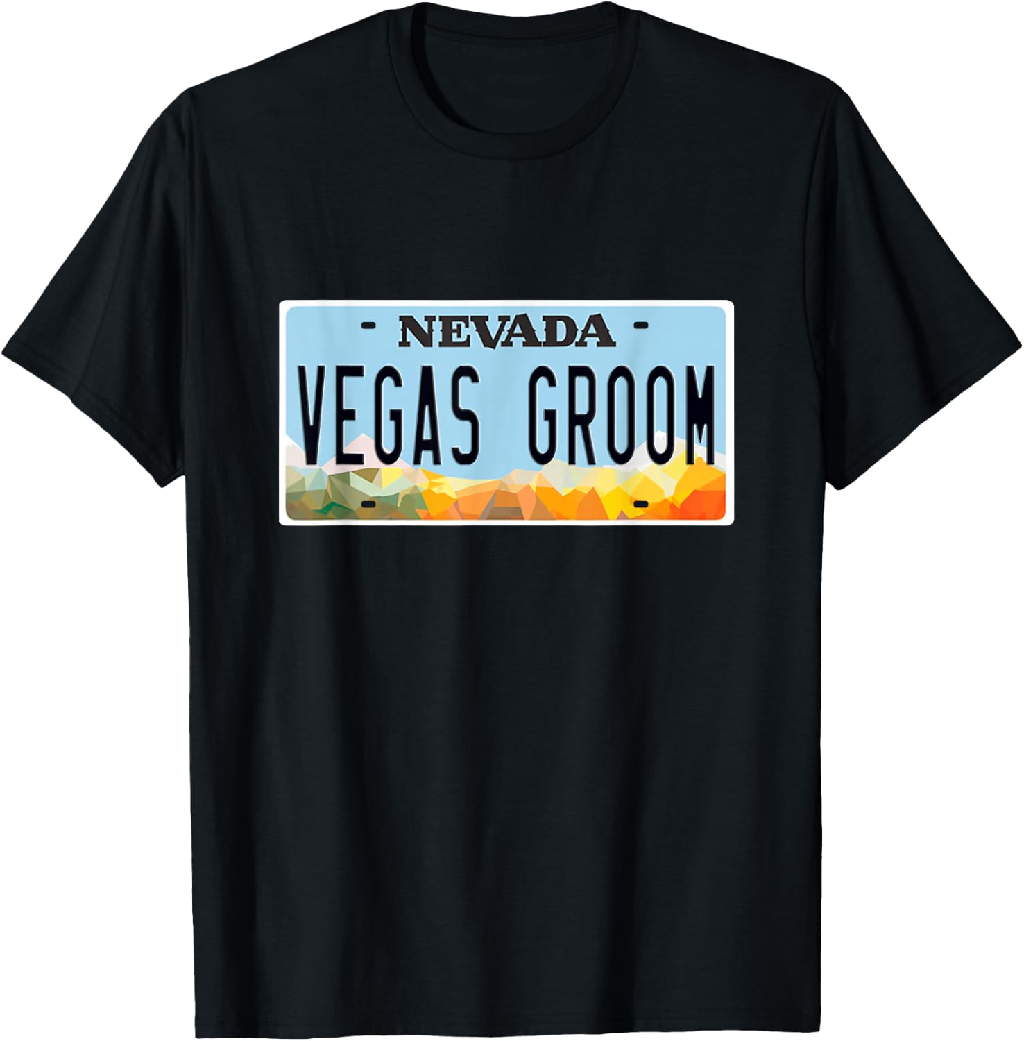 Las Vegas Groom Bride Match Wedding Bachelorette Honeymoon T-Shirt - T-Shirt | Black
