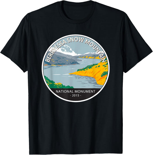 Berryessa Snow Mountain National Monument California Circle T-Shirt - T-Shirt | Black