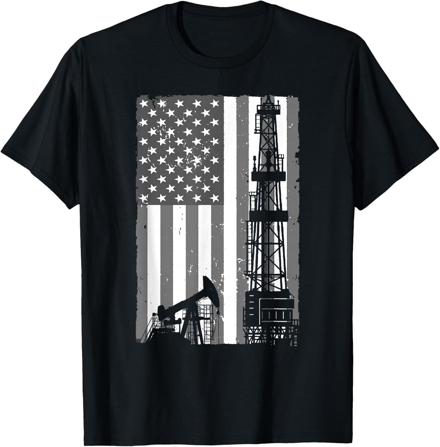 Cool Oil Field Art Women Oilfield Drilling Lovers T-Shirt - T-Shirt | Black