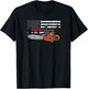 Wildland Firefighter Chainsaw Red Line American Flag Men T-Shirt - T-Shirt | Black