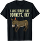 Funny Donkey Design Women Mule Animal Farming Horse T-Shirt - T-Shirt | Black