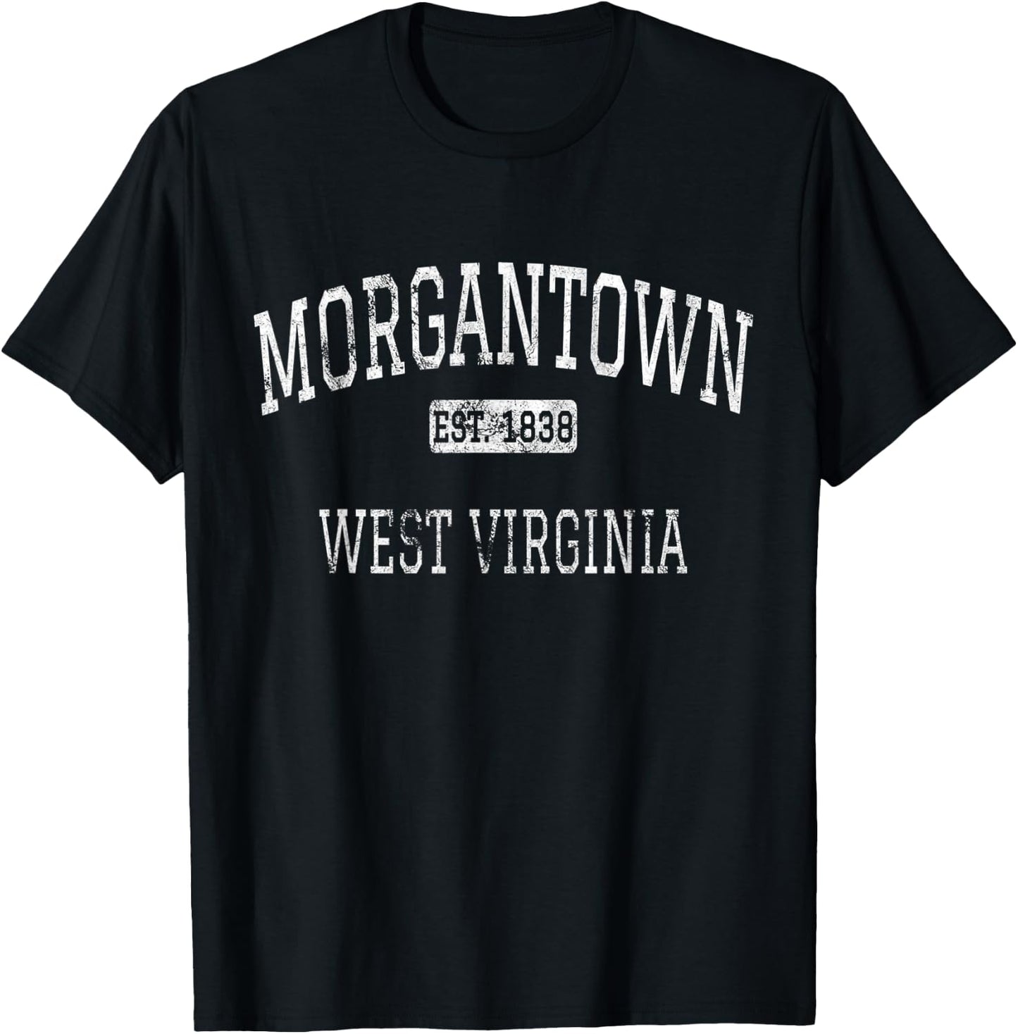 Morgantown West Virginia WV Vintage T-Shirt - T-Shirt | Black