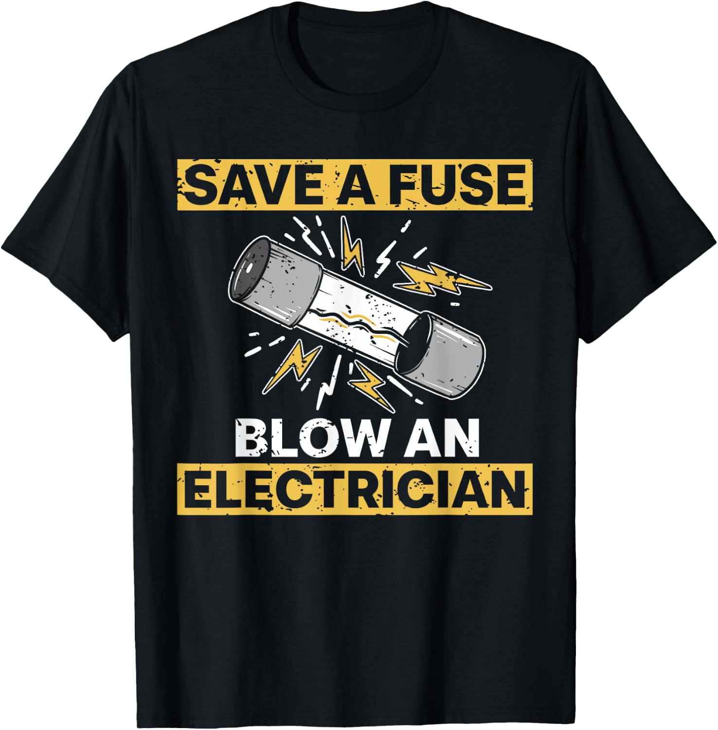 Funny Electrician Art Men Women Electrical Fuse Engineers T-Shirt - T-Shirt | Black