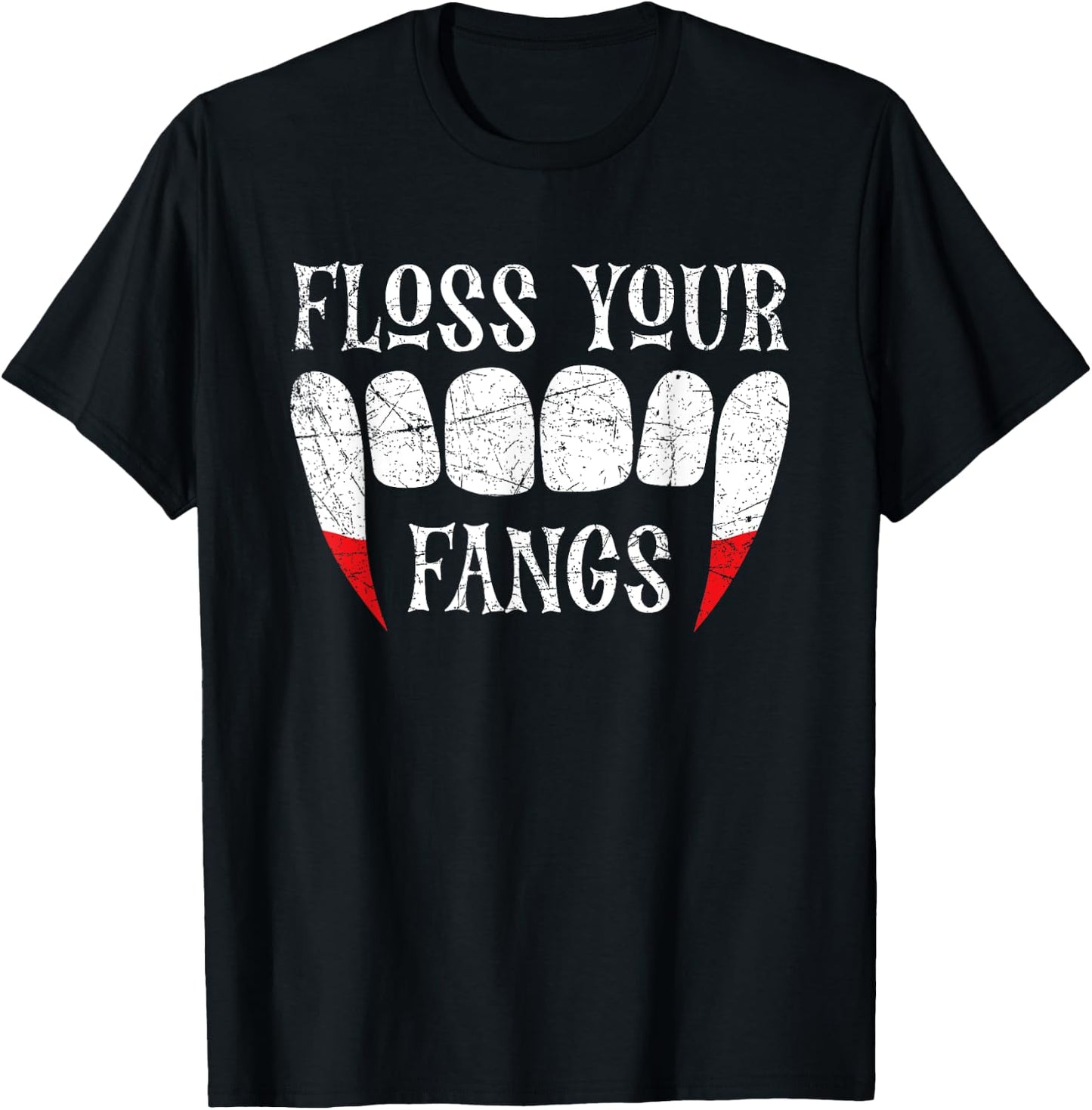 Halloween Vampire Fangs Dental Technician Halloween Dentist T-Shirt - T-Shirt | Black
