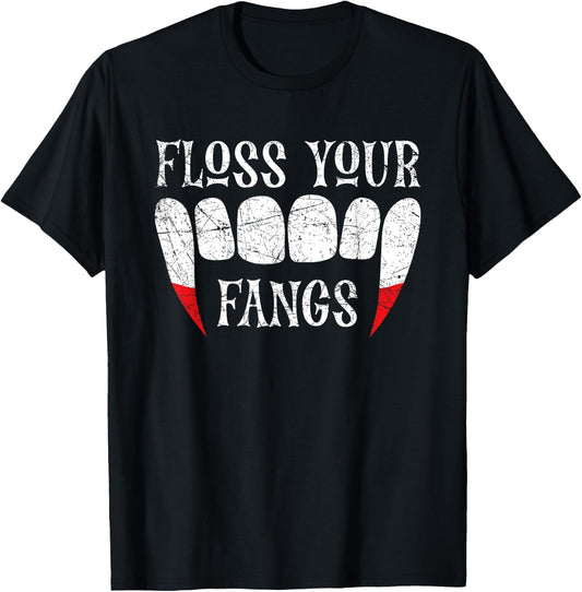Halloween Vampire Fangs Dental Technician Halloween Dentist T-Shirt - T-Shirt | Black