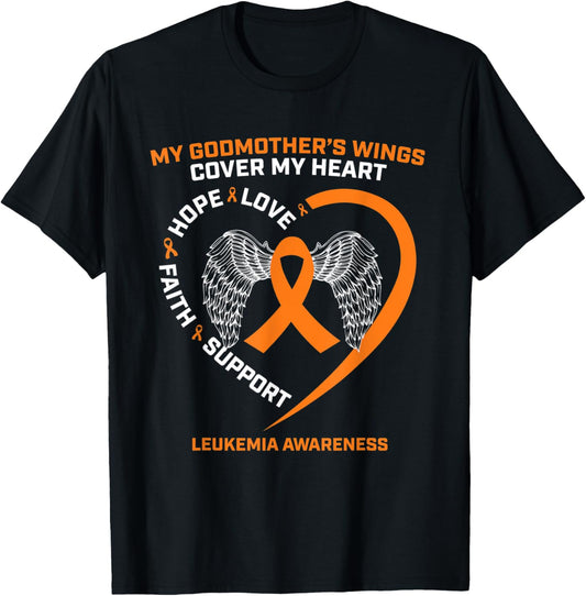 In Remembrance Of Godmother Loving Memory Leukemia Awareness T-Shirt - T-Shirt | Black