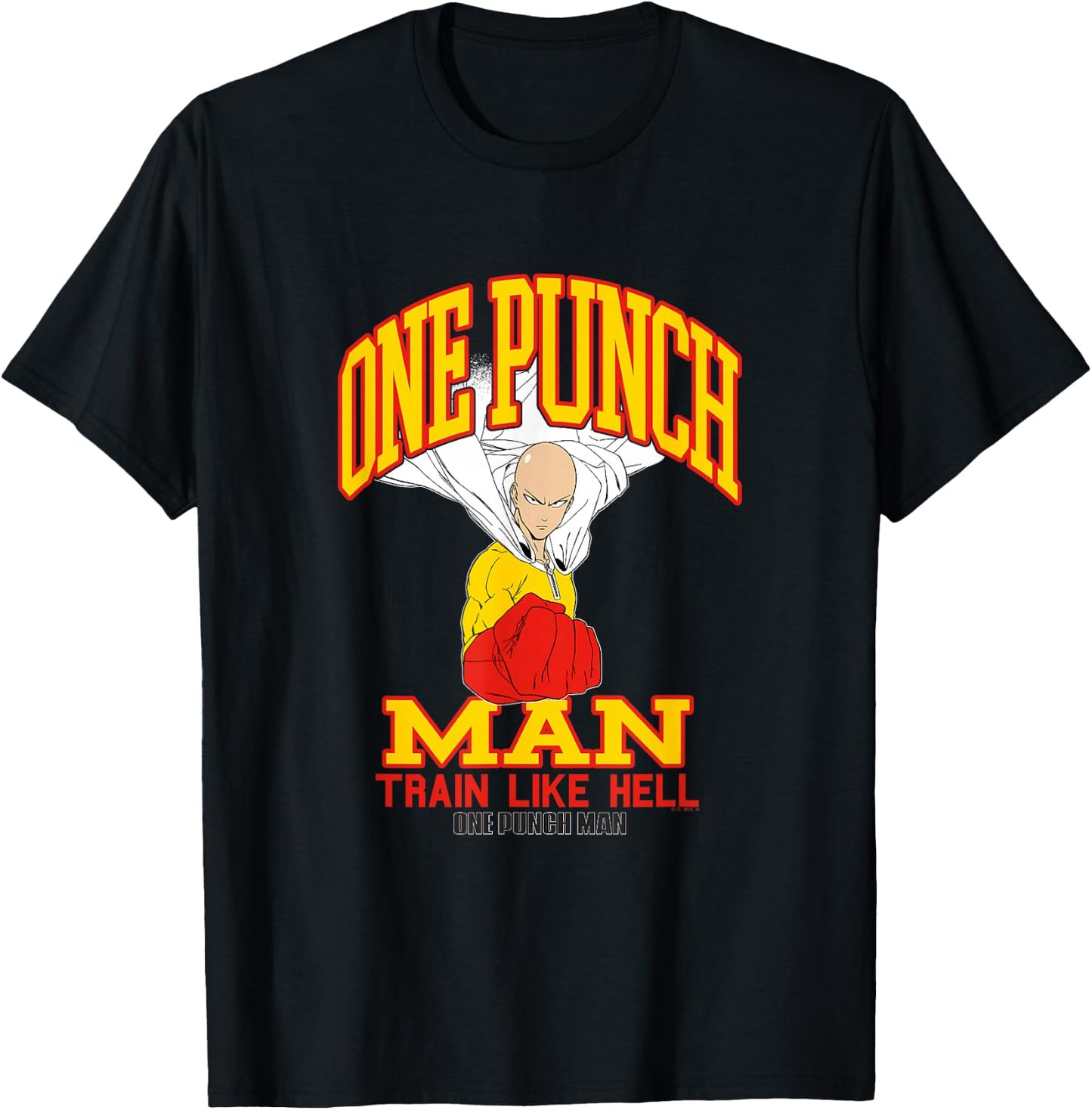 One Punch Man Saitama Train Like Hell T-Shirt - T-Shirt | Black