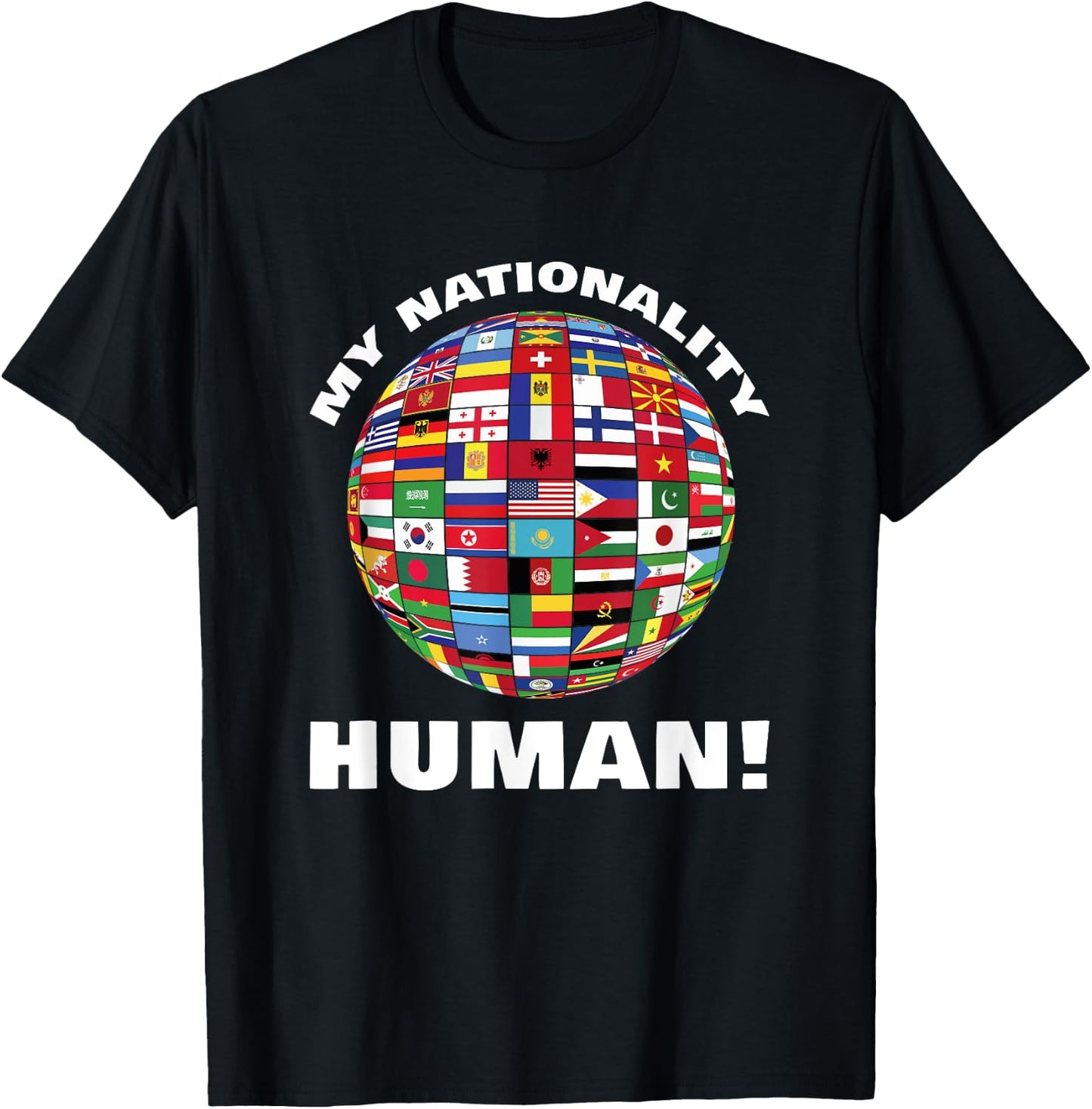 My nationality people flags country countries T-Shirt - T-Shirt | Black