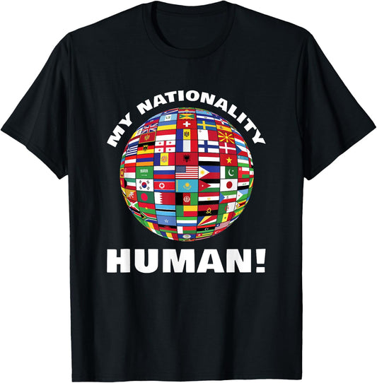 My nationality people flags country countries T-Shirt - T-Shirt | Black