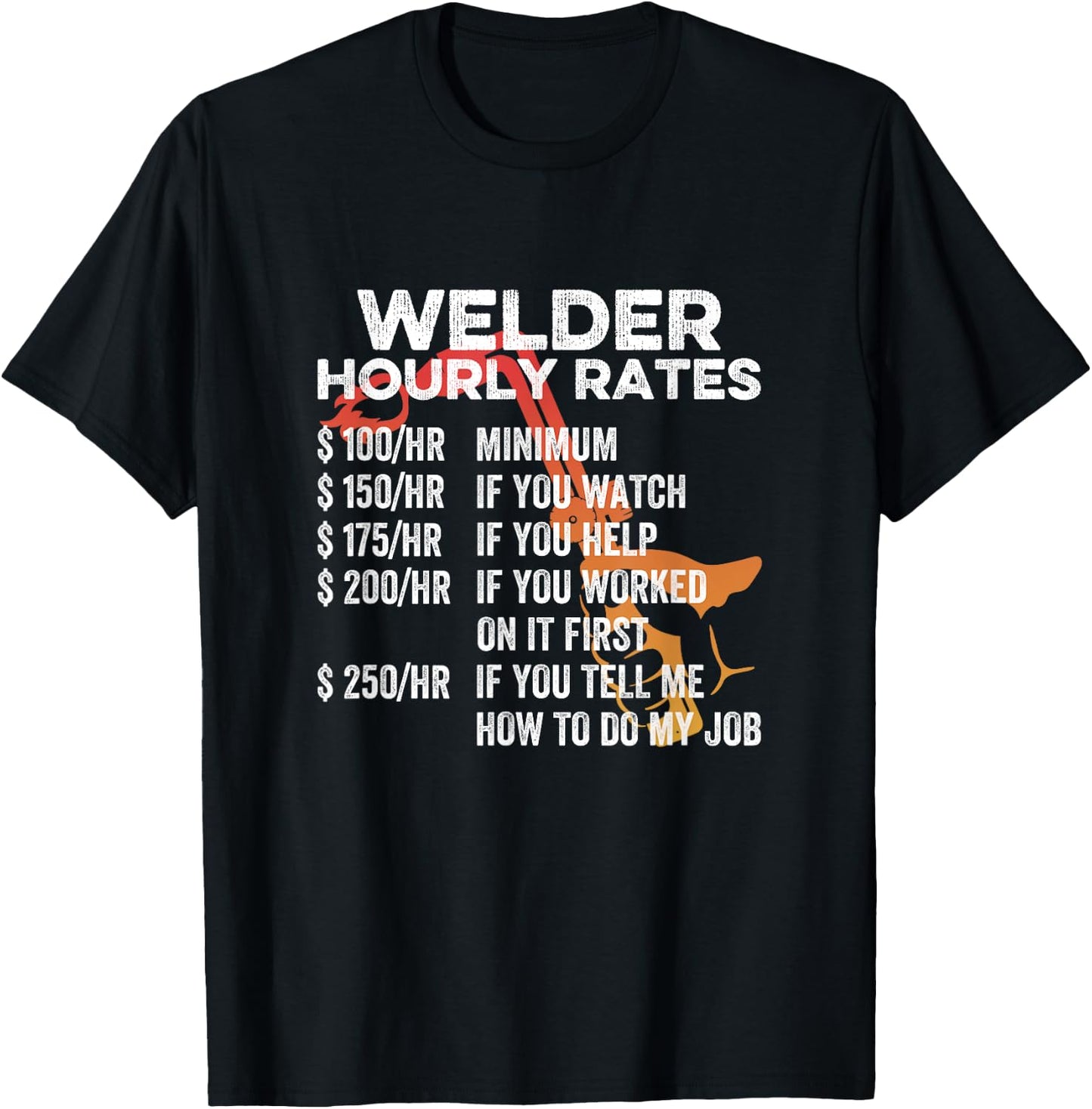Welder Hourly Rate Funny Welding Machine Operator Novelty T-Shirt - T-Shirt | Black