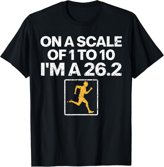 Funny Marathon Art Men Women Marathon Finisher 26.2 Running T-Shirt - T-Shirt | Black