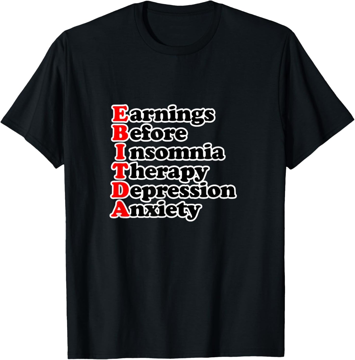 EBITDA Funny Accountant T-Shirt - T-Shirt | Black