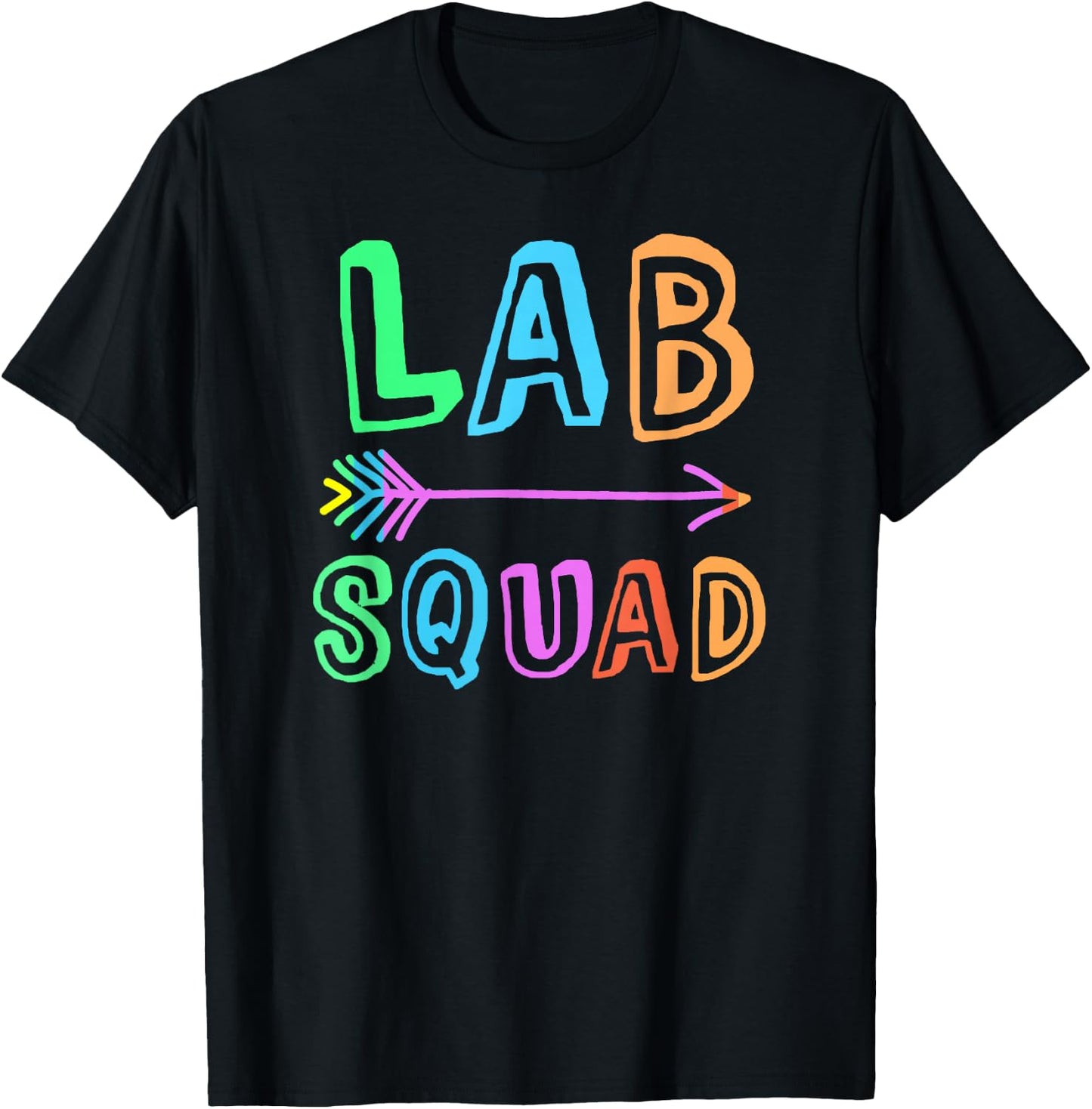 School LAB SQUAD Science Teacher Laboratory Experiment Team T-Shirt - T-Shirt | Black