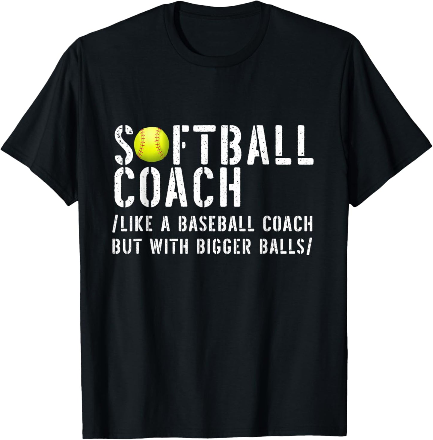 Softball Shirts Softball Dad Shirts Softball Coach T-Shirt - T-Shirt | Black