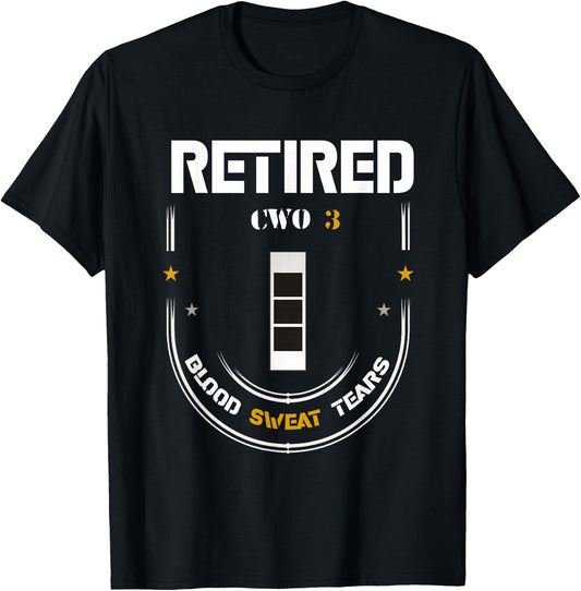 RETIRED 2022 Chief Warrant Officer 3 T-Shirt - T-Shirt | Black