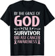 By The Grace Of God I'm A Survivor Breast Cancer Awareness T-Shirt - T-Shirt | Black