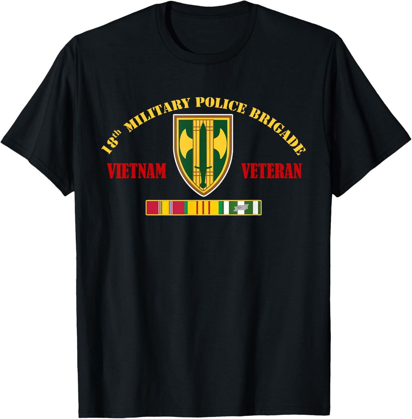 18TH MILITARY POLICE BRIGADE Vietnam Veteran T-Shirt - T-Shirt | Black