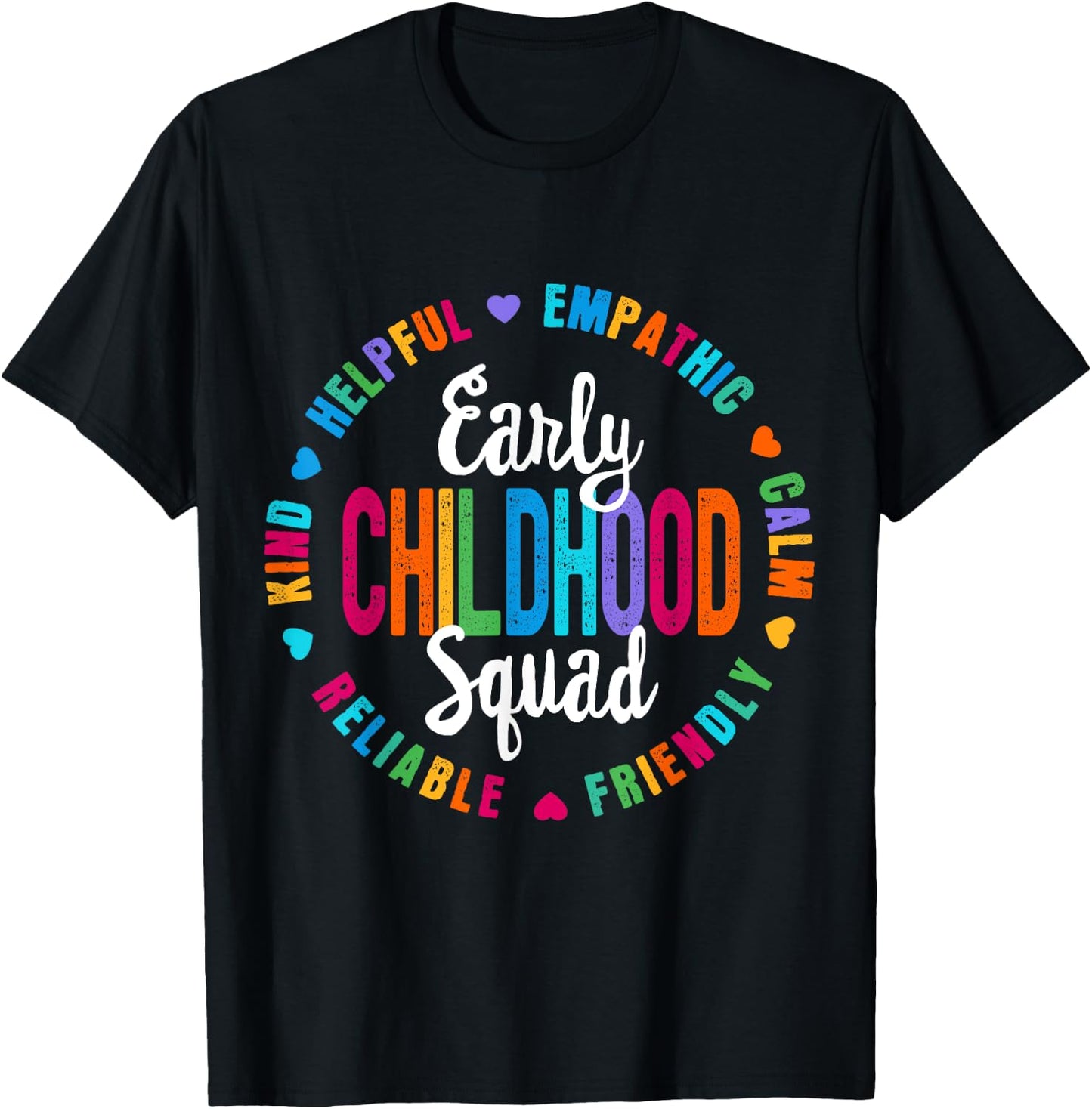 Teacher Early Childhood SQUAD Preschool Head Start Crew T-Shirt - T-Shirt | Black