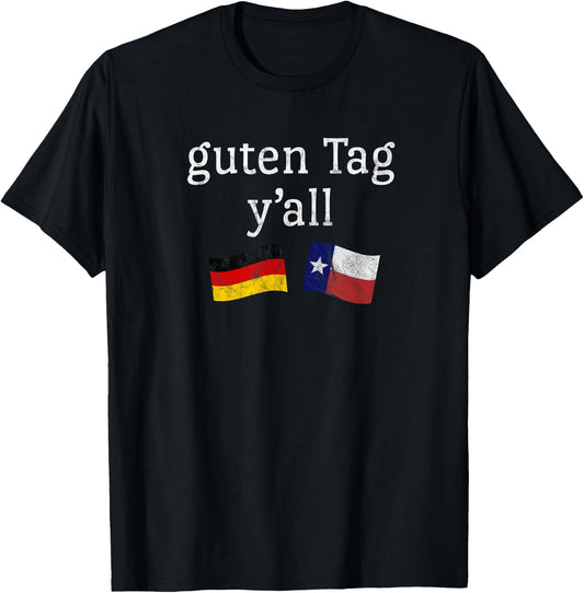Guten Tag Y'all Prost German Texas Oktoberfest T-Shirt - T-Shirt | Black