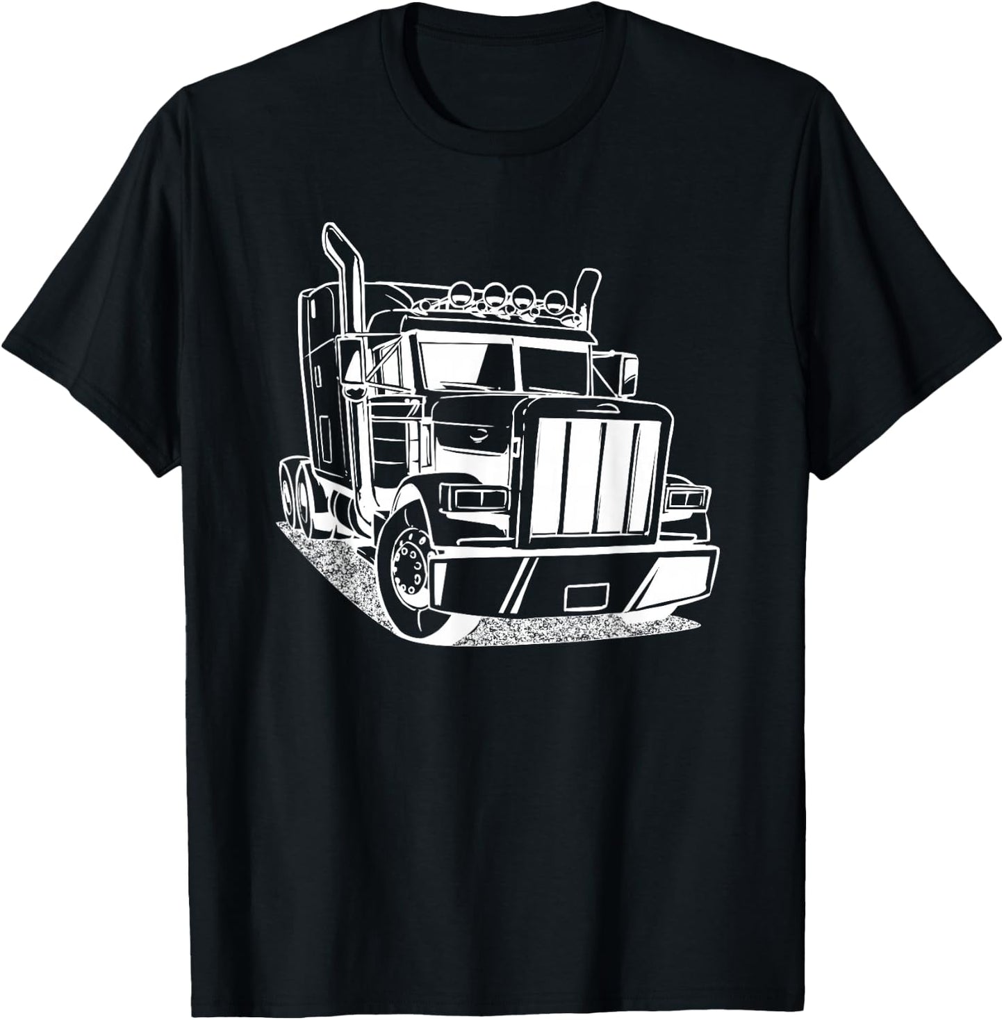 Diesel Big Rig 18 Wheeler Semi Trailer Truck Driver Trucker T-Shirt - T-Shirt | Black