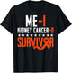 Me 1 Kidney Cancer 0 Orange Ribbon Survivor Warrior Fighter T-Shirt - T-Shirt | Black