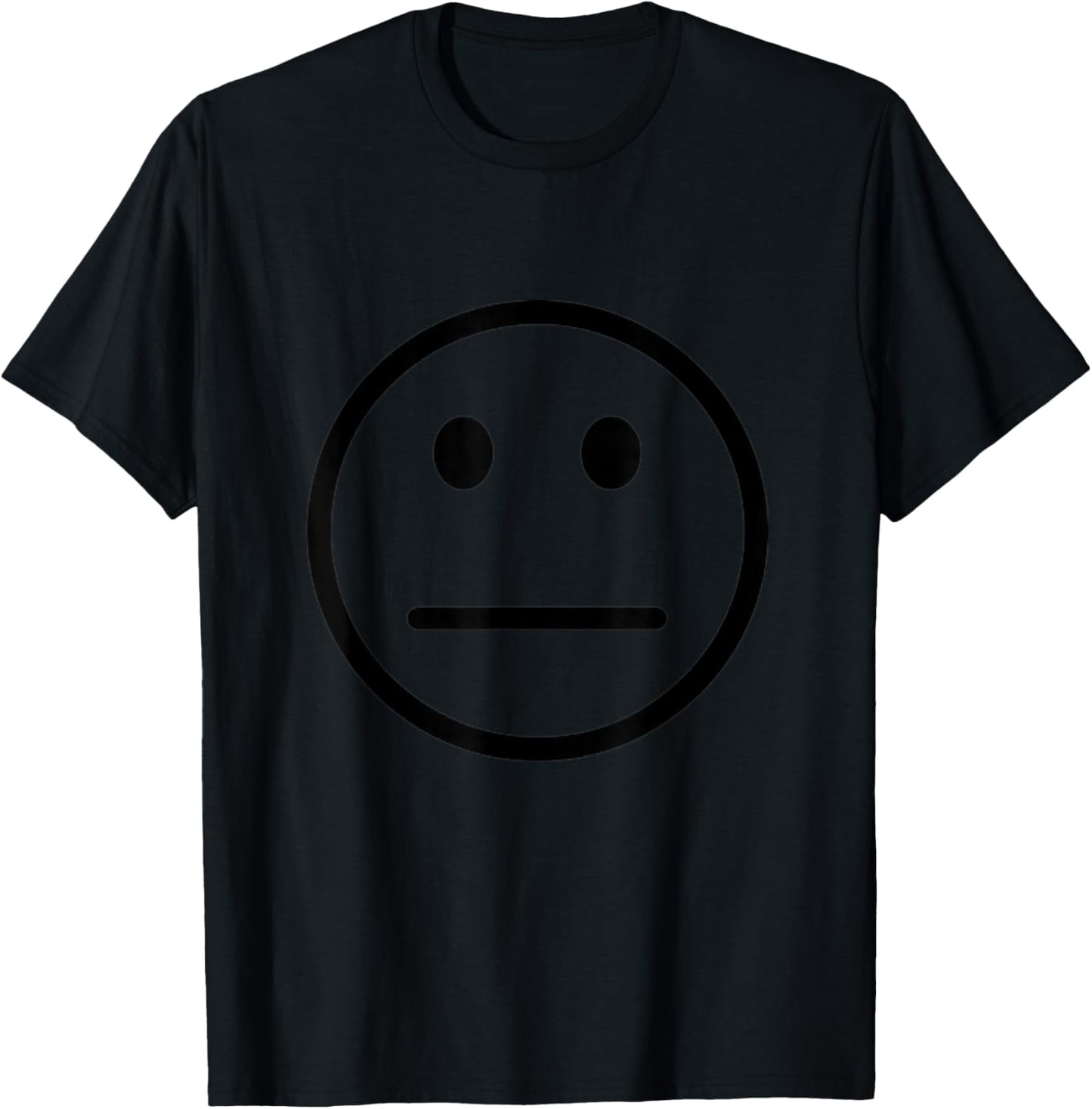 Frown Face Cool Graphic Men Women Boys Girls T-Shirt - T-Shirt | Black