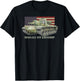 M60A2 Starship Main Battle Tank Diagram American Flag T-Shirt - T-Shirt | Black